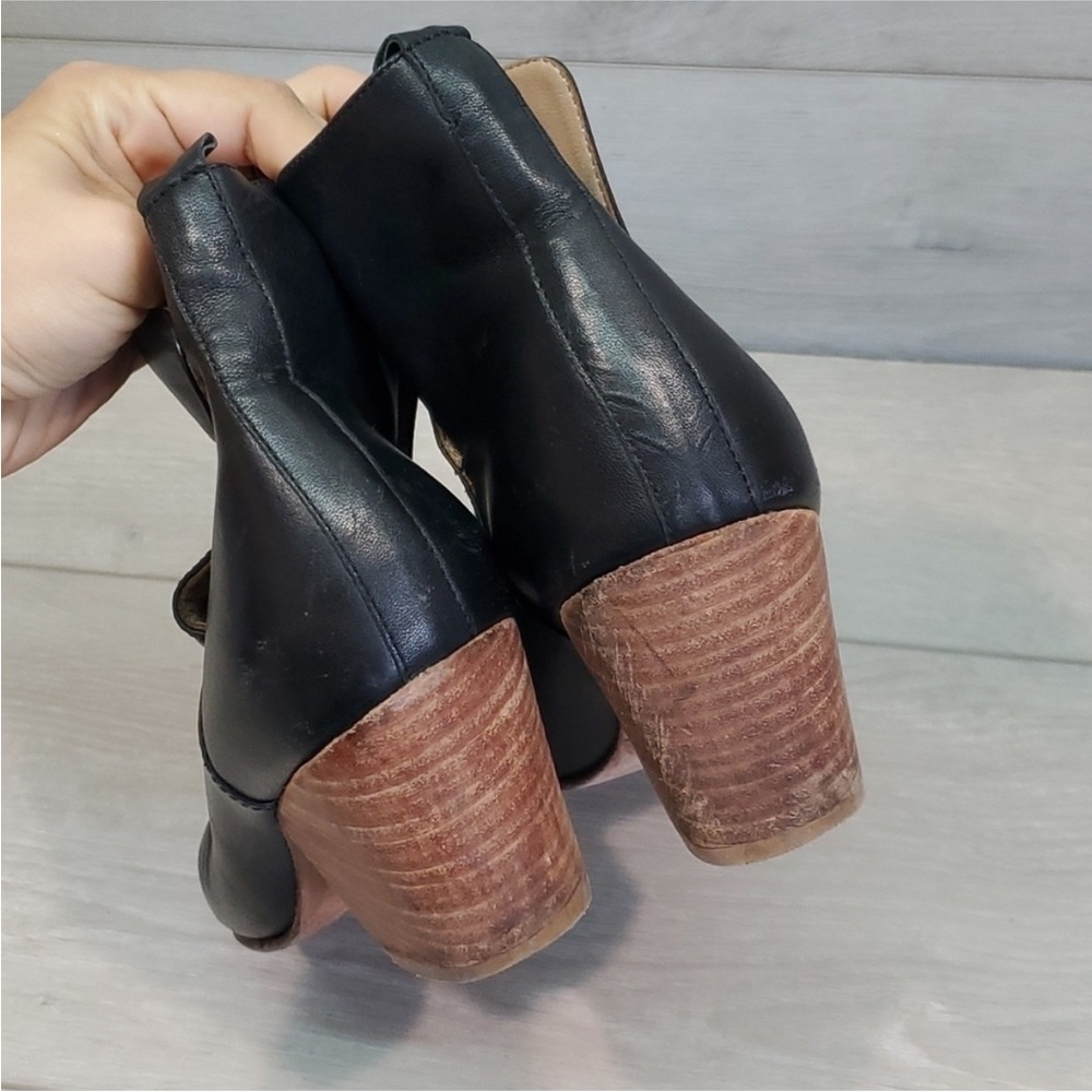 Black Leather Ankle Boots - Picture 4 of 11